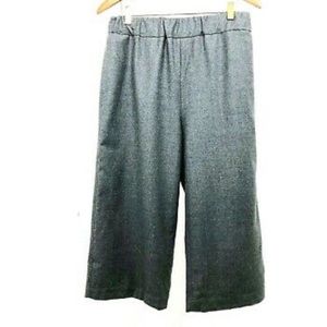 Steven Alan Wide Leg Cropped Pants in Charcoal Gray